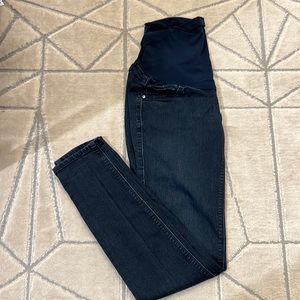 Fade To Blue maternity jeans  Sz XS skinny leg over the belly dark wash denim